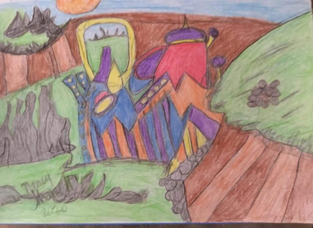 Flying Over Alien City